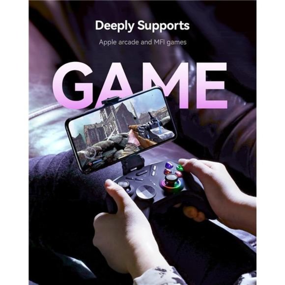 Wireless Game Controller, Bluetooth Controller with LED Backlight, Gamepad - Picture 3 of 5